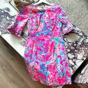 Colorful spring mini dress